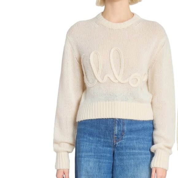 Chloé Logo alpaca and silk sweater - Picture 2 of 13